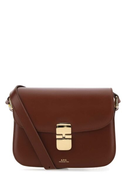 Brown leather small Grace crossbody bag