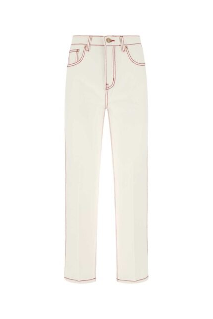 White denim jeans