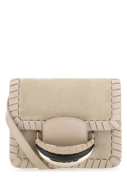 Sand suede Kattie clutch
