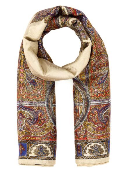 Printed satin foulard