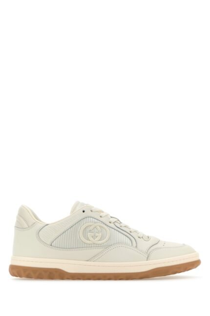 Chalk fabric and leather MAC80 sneakers