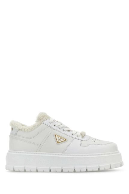 White leather sneakers