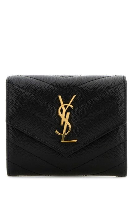 Black leather Cassandre wallet