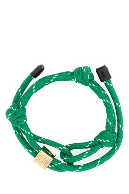 Emerald green fabric bracelet