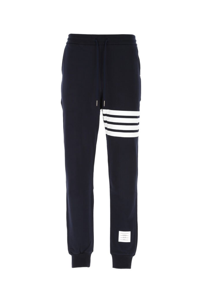 Navy blue cotton joggers - Image 1