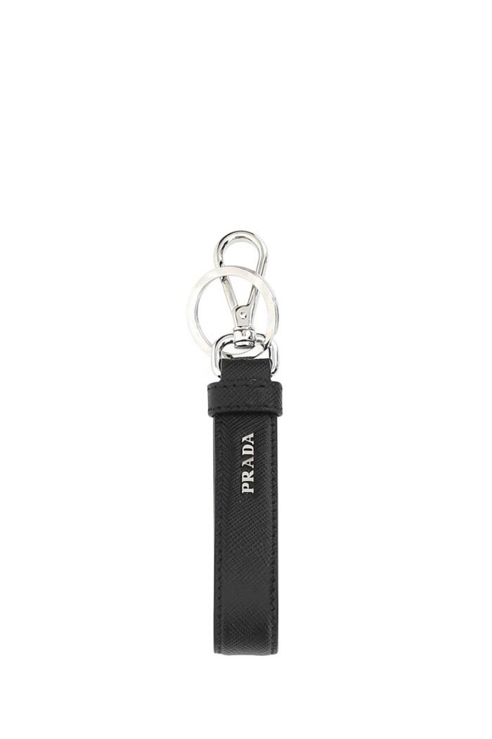 Black leather key ring - Image 2