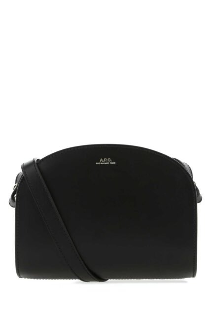 Black leather mini Demi Lune shoulder bag