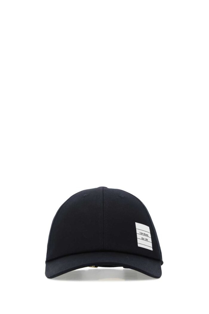 Midnight blue cotton baseball cap - Image 1