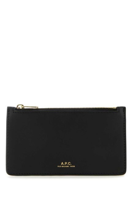 Black leather Willow card holder