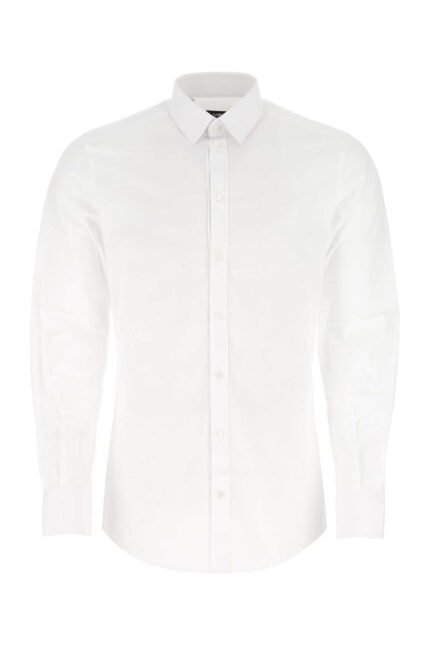 White stretch poplin shirt