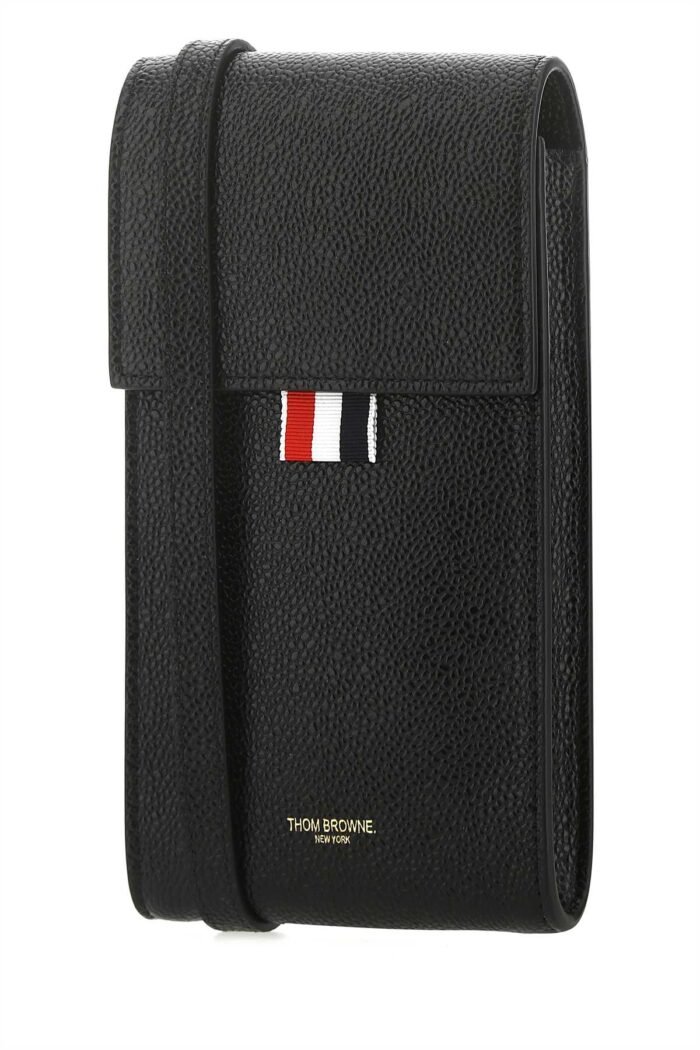 Black leather phone holder - Image 2