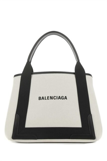 Two-tone canvas handbag