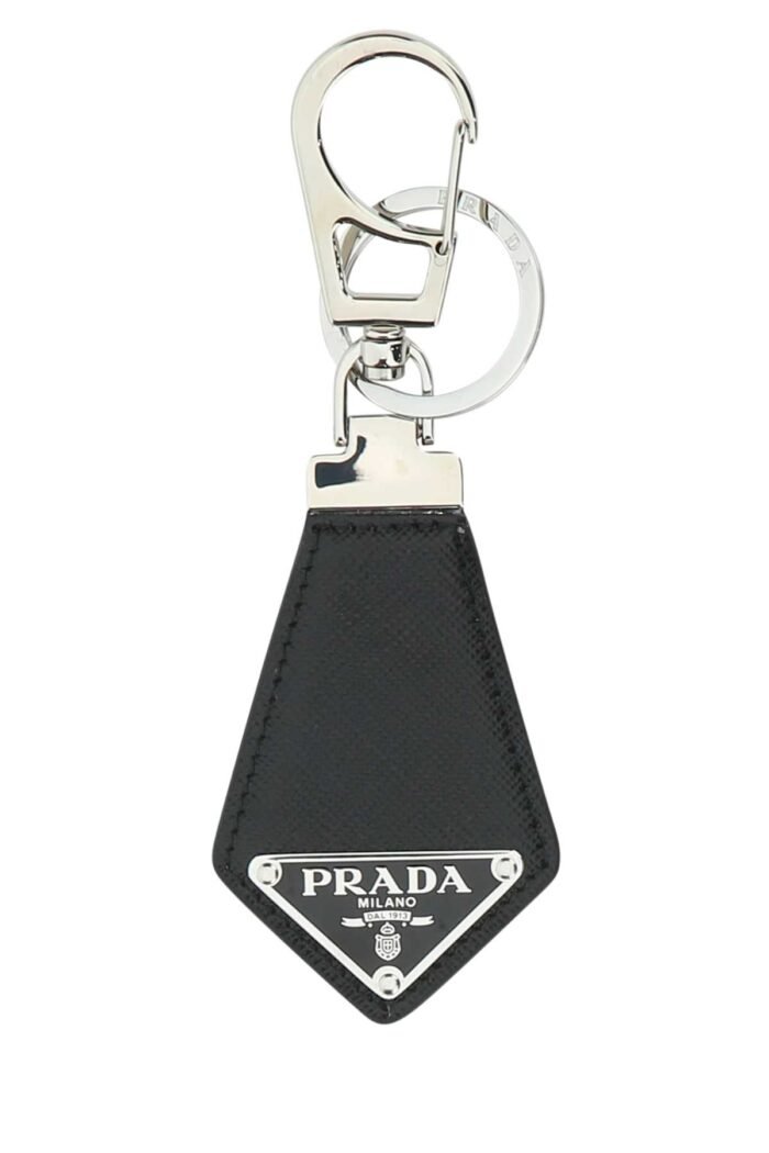 Black leather key ring - Image 1