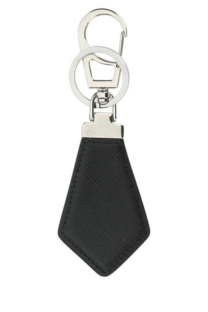 Black leather key ring - Image 2