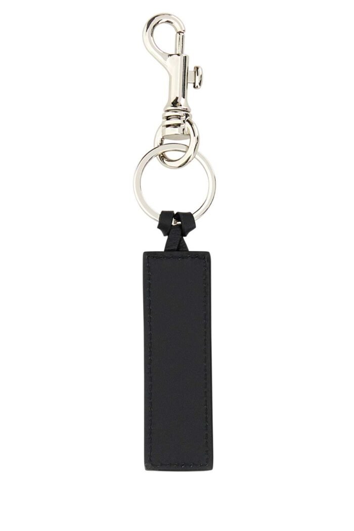 Black leather key ring - Image 2