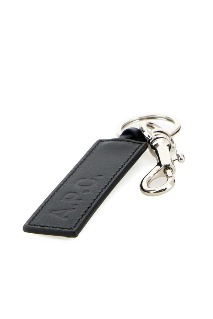 Black leather key ring - Image 3