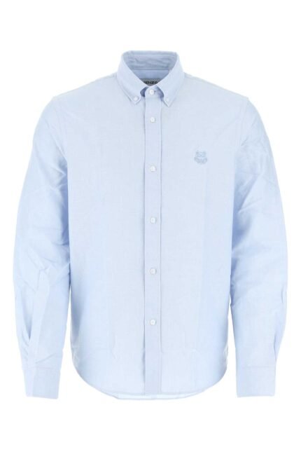 Pastel light blue cotton shirt