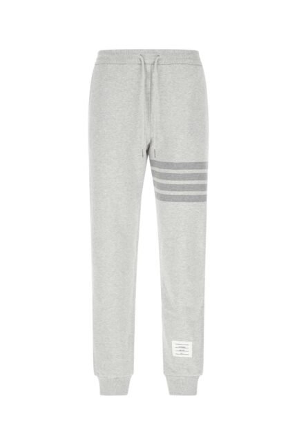 Melange grey cotton joggers
