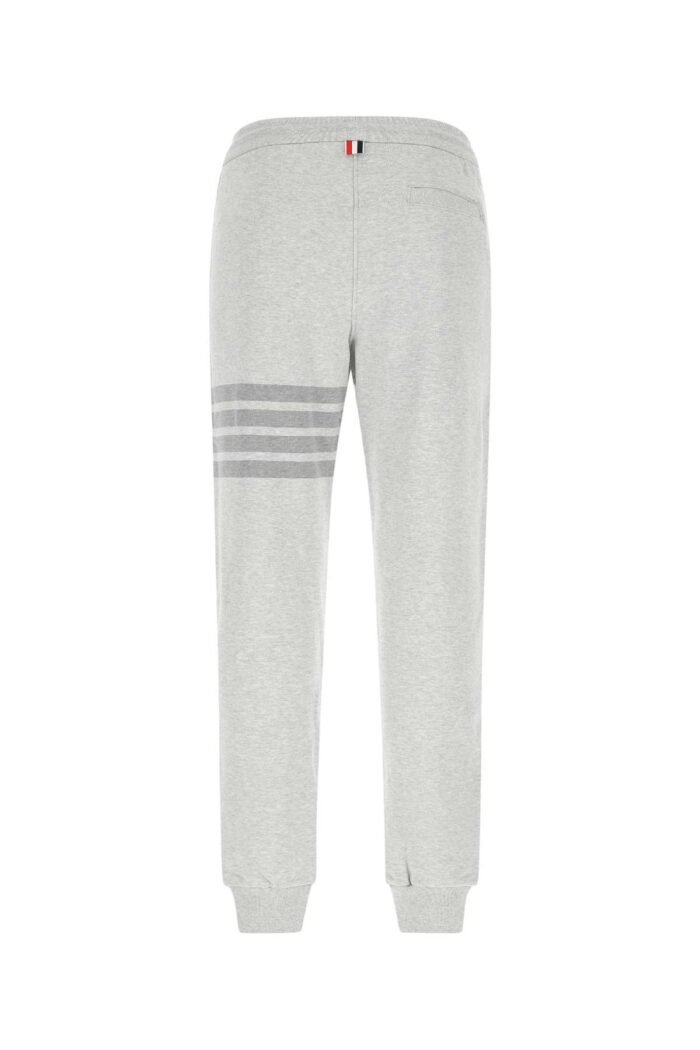 Melange grey cotton joggers - Image 2