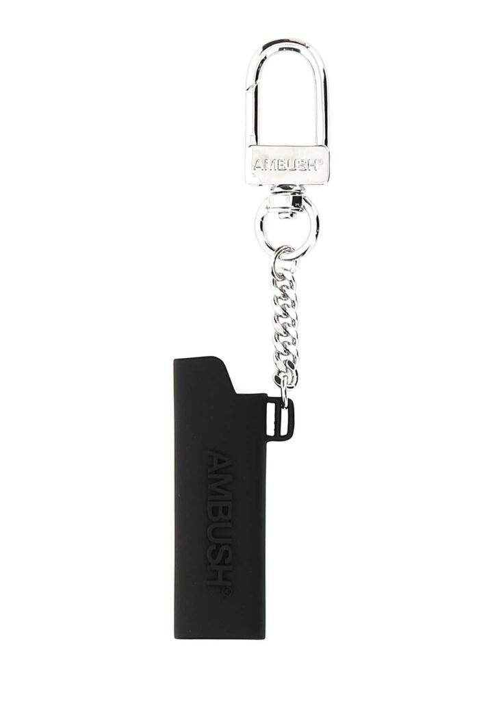 Black metal lighter holder - Image 1