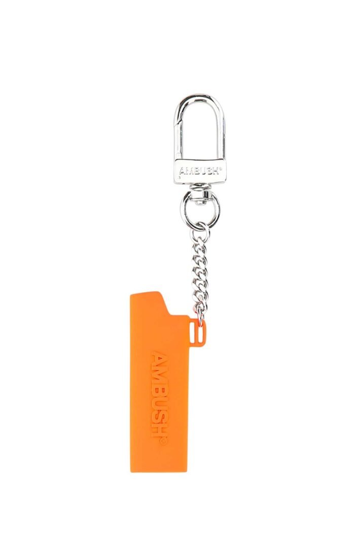 Orange metal lighter holder - Image 1