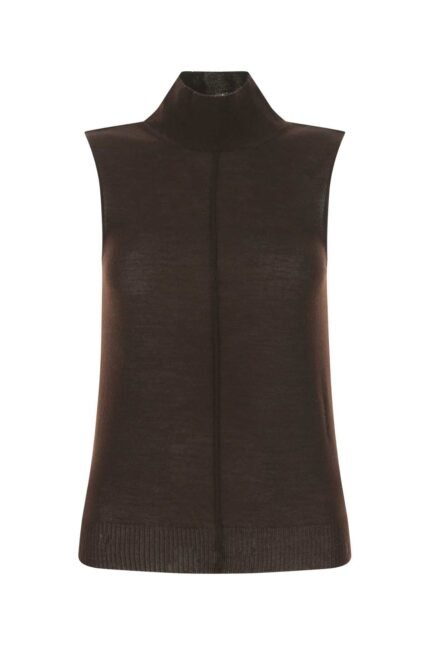 Chocolate cashmere top