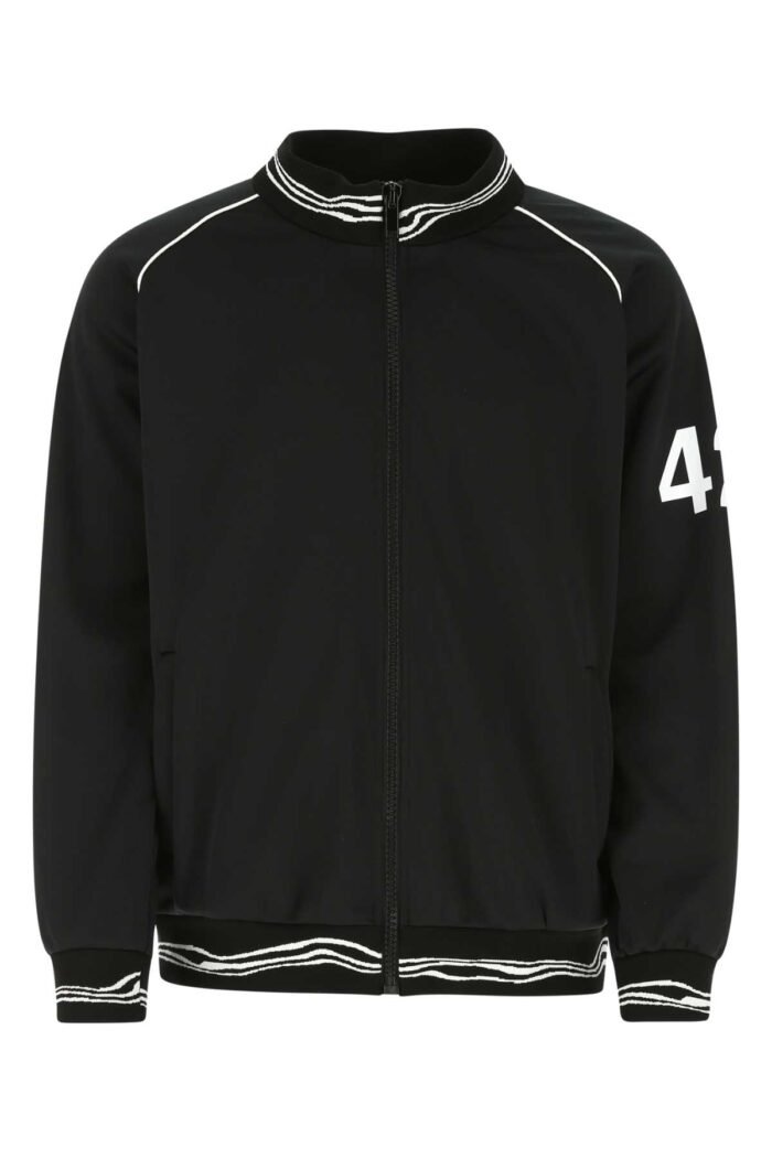 Black polyester bomber jacket - Image 1