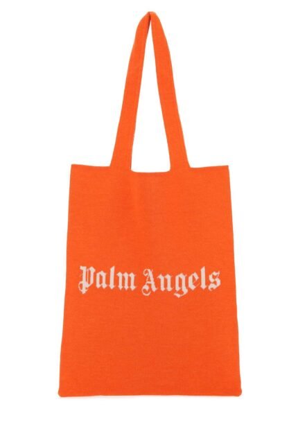 Orange wool blend shopping bag