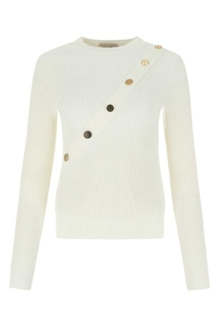 Ivory stretch viscose sweater