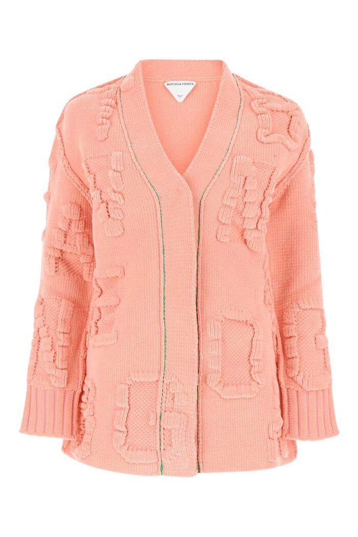 Pink chenille cardigan - Image 1