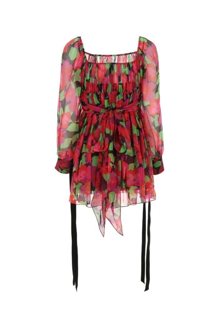 Printed silk mini dress - Image 2