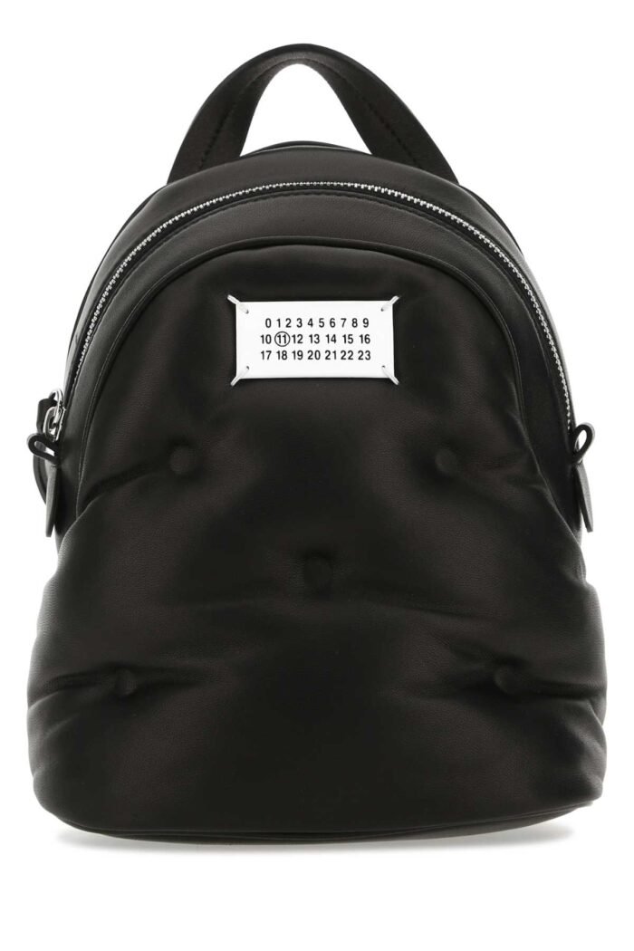 Black nappa leather mini Glam Slam backpack - Image 1
