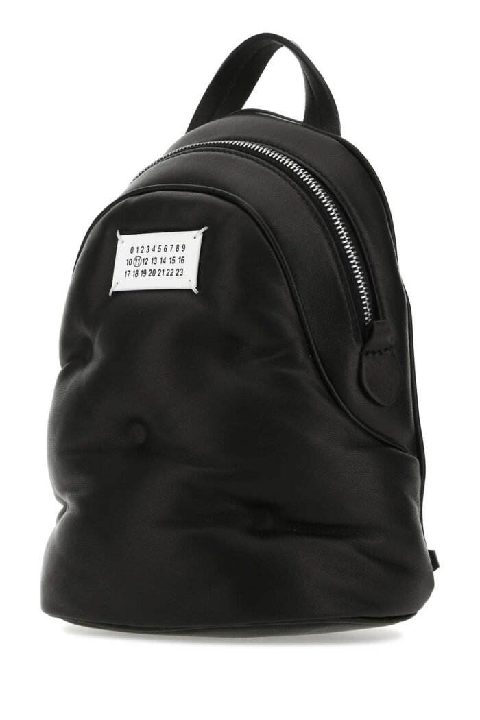 Black nappa leather mini Glam Slam backpack - Image 2