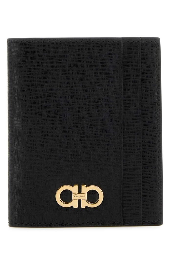 Black leather card holder - Image 1