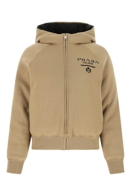 Cappuccino cashmere blend down jacket