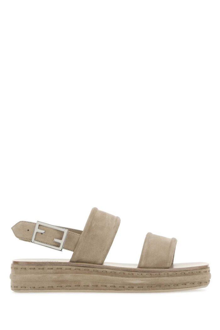 Cappuccino suede sandals - Image 1