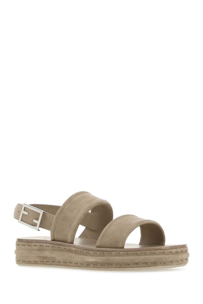 Cappuccino suede sandals - Image 2