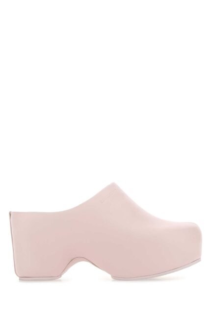 Pastel pink leather G Clog mules