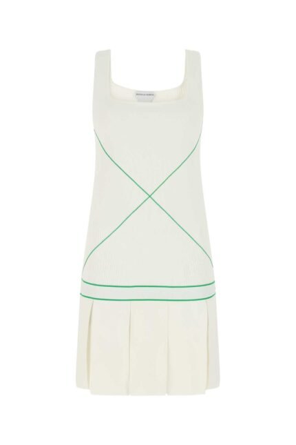 White viscose blend dress