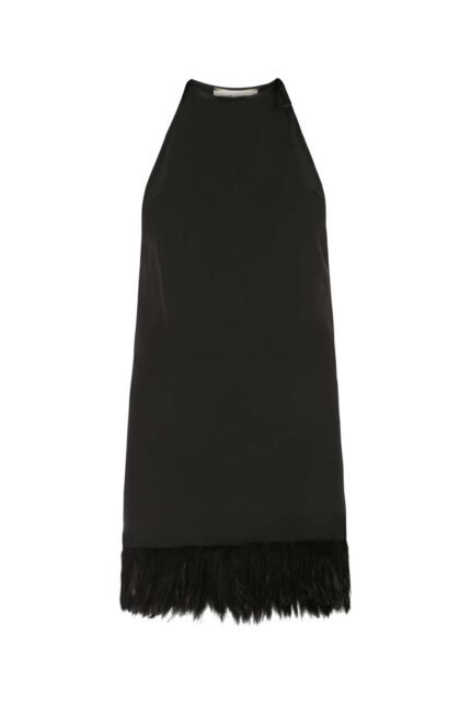Black crepe mini dress
