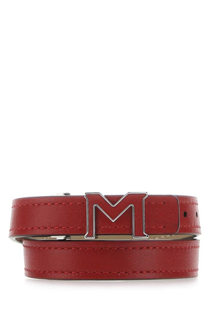 Red leather bracelet - Image 1