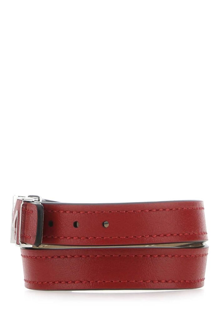 Red leather bracelet - Image 2