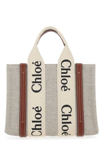 Multicolor fabric small Woody shopping bag