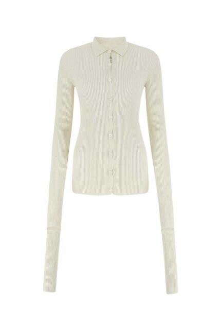 Chalk cotton blend cardigan