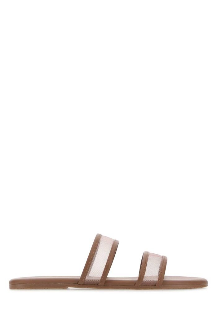 Brown leather Viv slippers - Image 1