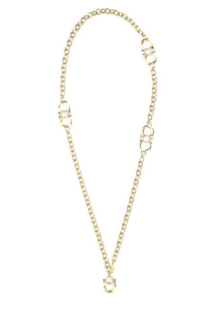 Golden metal necklace