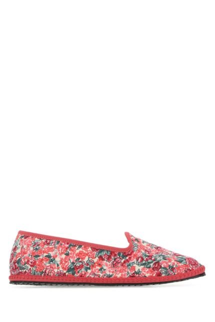 Printed canvas ballerinas