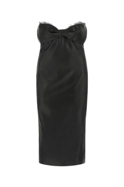 Black satin dress