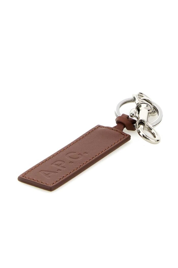 Chocolate leather key ring - Image 3