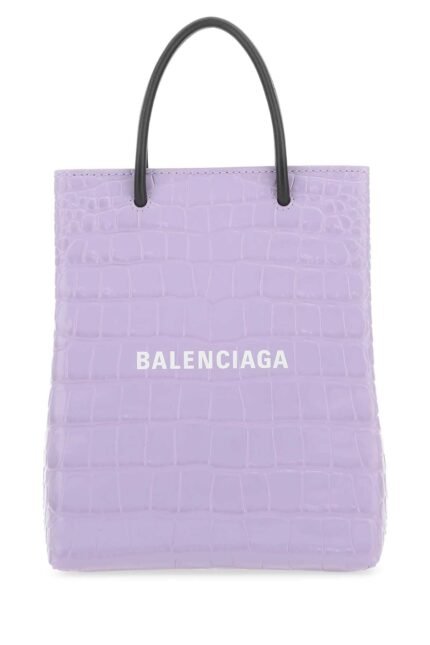 Lilac leather handbag
